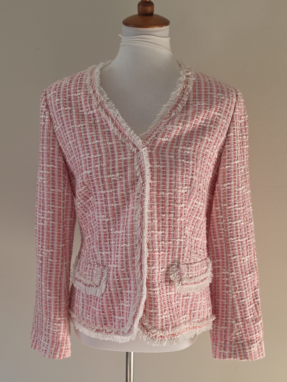 W.D.N.Y  Pink Tweed Balzer Jacket Perfect color for spring and warmer days.